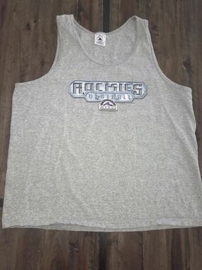Vintage Colorado Rockies MLB Baseball Tank Top Size LARGE Y2K